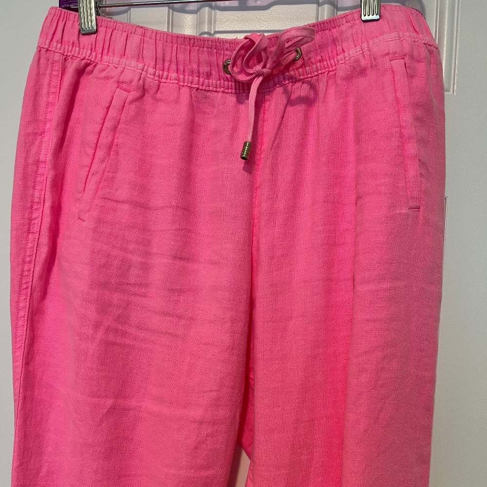 Lilly Pulitzer Women Pink Linen Pants